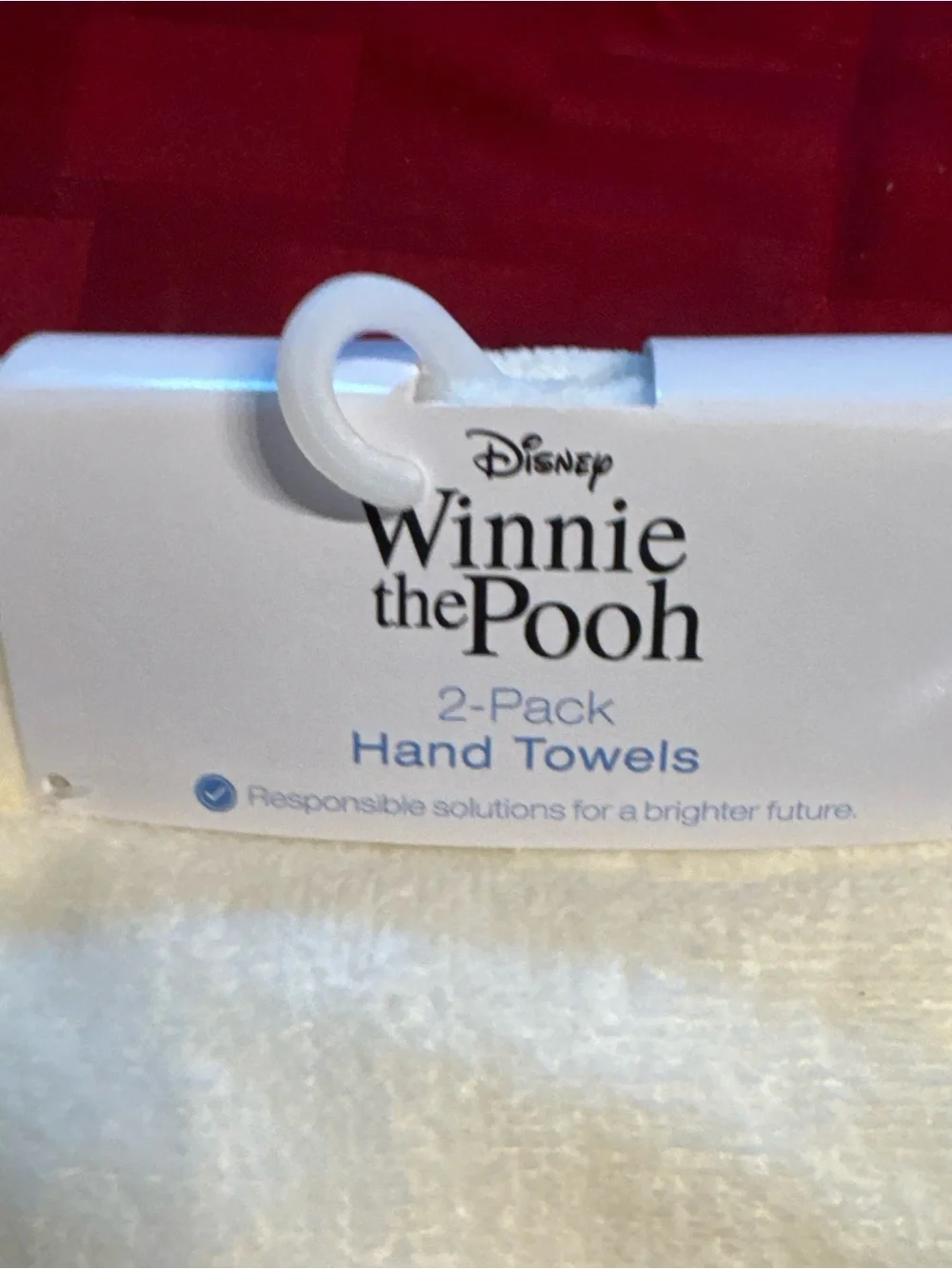 Winnie the Pooh Cream & Yellow Embroidered Hand Towel